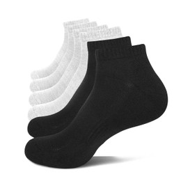 Elina fashion Ankle Socks 2 Black, 4 White Pack of 6 Size - 10 to 13