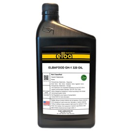 Food Grade Gear Oil 320 | Synthetic Blend Industrial Gear Oil | NSF Registered AS H-1. Kosher and Halal Approved. Compare to: LUBRIPLATE | Petro-Canada | Kluber | PETROCHEM | (1 QT) Made in USA