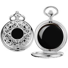 DerMacht Scrying Mirror Natural Black Obsidian Mirror for Divination, Witchcraft, Meditation, Witch Gifts, Cthulhu Decoration Exquisite Patterns
