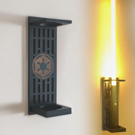 poceton Lightsaber Wall Mount, Lightsaber Stand with Galactic Empire Logo, Lightsaber Wall Mount Holder for Lightsaber Display and Storage, Ideal Gift for Lightsaber Holder