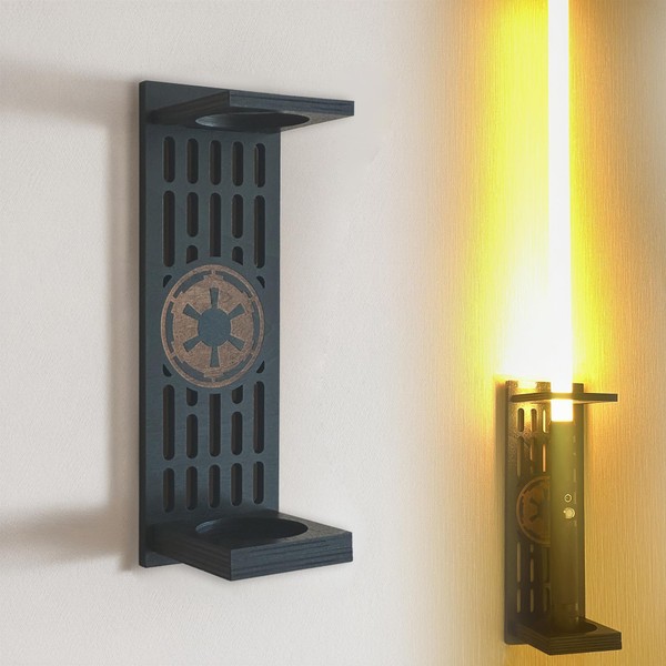 poceton Lightsaber Wall Mount, Lightsaber Stand with Galactic Empire Logo,