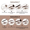 Eyebrow Powder Stamp Kit with 2Pcs Brushes 20Pcs Stencils Long