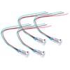 4 Sets PreWired Round LEDs Waterproof 2Color Signal Light Common