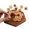 HuoBi Wooden Digital Platter Puzzle, 20 Pieces Brain Teaser Toy