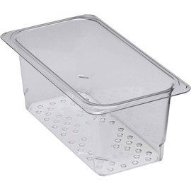 Cambro 35CLRCW135 Camwear Colander, 6-15/16" x 12-3/4" x 5"D, clear polycarbona