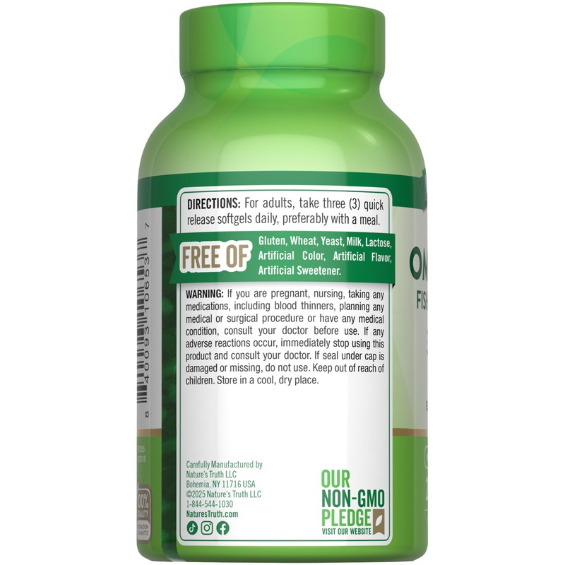 Nature's Truth Triple Omega 3 6 9 | 3600mg |