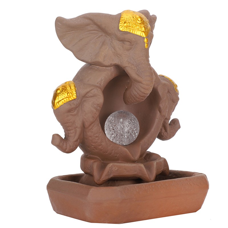 Incense Burner Backflow Waterfall Incense Holder Home Decorations with LED