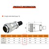 ZBLZGP WEIPU WS28 2 Pin Aviation Connector Waterproof IP67 Metal