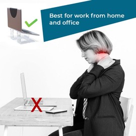 Vray Designs LLC 6MM Acrylic Laptop Stand with Ergonomic Design, Compatible with 10-17 Inch Laptops, Made in USA