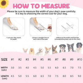 SlowTon Dog Shoes for Hot Pavement, Non-Slip Summer Dog Booties for Small Medium Large Dogs, Waterproof Breathable Paw Protectors Reflective Stripes Easy ON & Off Easy-Clean for Summer Beach Outdoor