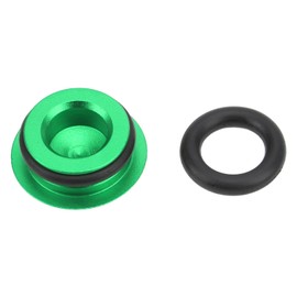 Ejoyous Crank Dust, Mountain Bike Crankset Dust Cover Center Shaft Hollow Integrated Aluminum Alloy Center Shaft Dust Cover for Mountain Bike Road (1 green dust cover)