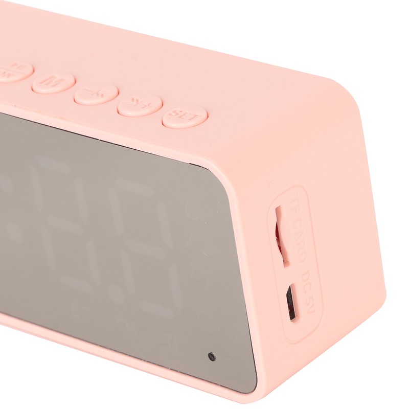 Alarm Clock Bluetooth Speaker Distortion Free USB Charging Mirror Display