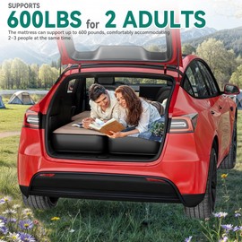 YITAHOME 10'' SUV Air Mattress, Inflatable Car Bed with Electric Pump & Accessories for Camping, Road Trips & Travel, Fits for 4Runner, Jeep Wrangler & Most SUVs (Black & Brown)