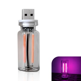 Dogary Retro Car Lamp, USB Plug in Vehicle Atmosphere Light Lamps, Touch Adjustment LED Ambient Lights, 2.46" x 0.79" Mini Night Bulb for Most Cars, Trucks, Bedrooms, Desks (Purple)