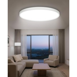 hepside 23INCH Big Dimmable Flush Mount Ceiling Light Fixture White, 3CCT Selectable 3000/4000/6500K Ceiling Lamp, 50W 5000LM Super Bright Low Profile Light for Bedroom, Kitchen, Bathroom, Hallway