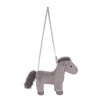 Apricot Lamb Grey Pony Horse Shaped Crossbody Plush Purse for