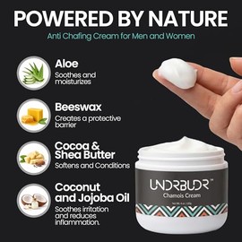 Crema de gamuza antichafe, ultra baja fricción, naturalmente enriquecida, 4 onzas