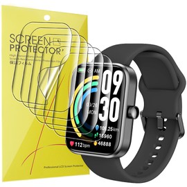 Blueshaweu Compatible for TOZO S3 Smart Watch Screen Protector, [6 Pack] Full Coverage TPU Clear Film Compatible for TOZO S3 Smart Watch (6 pack)