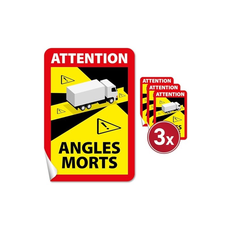 Stickerloveshop Blind Spot Attention Angles Morts Sticker – Pack of
