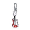 LaBenie Dangle Red Guitar Charm Bead