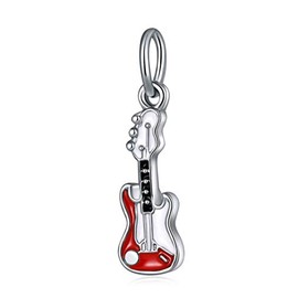 LaBenie Dangle Red Guitar Charm Bead
