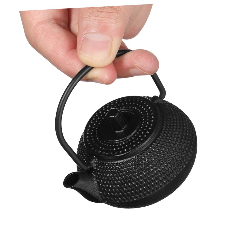 Garneck Mini Cast Iron Tea Kettle Small Teapot Decorative Ornament
