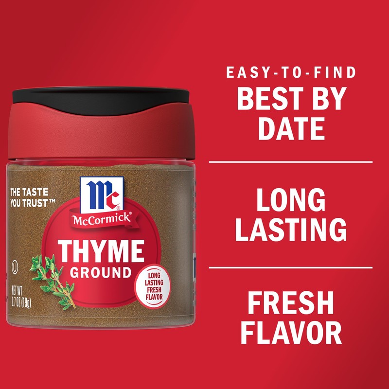 McCormick Ground Thyme, 0.7 oz (Pack of 6)
