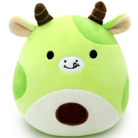 NOVA Avocado Cow Stuffed Animal, Animal, Mokomoko Cow Body Pillow, Cushion, Cute, Stuffed Animal, Mochi Mochi Hugging Pillow, Decoration, Gift for Girls and Boys
