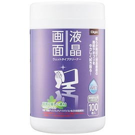 Digio 液晶画面用 ウェットタイプクリーナー ボトルタイプ・100枚 DGCW-B3100