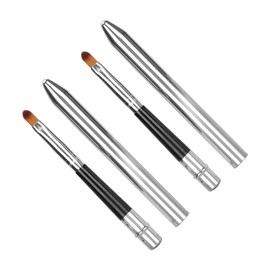 Greensen Verlängerte Lippenbürste Einfaches Reinigen Feiner Pinsel für Schnelle Make -up -Aluminiummaterial 2 PCs, Geeignet für das Tägliche Make up
