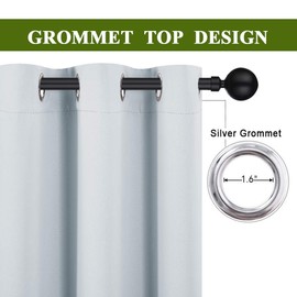 NICETOWN Ceiling Curtains, Room Divider Curtain Screen Partition, Vertical Blind for Sling Door, Blackout Window Curtain, Privacy Blind for Patio (Greyish White, Single Panel, 8.3ft Wide x 10ft Long)