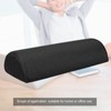 Under Desk Footrest Black Comfortable Relaxing Semi Circular Detachable Zipper