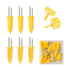 24 PCS Corn Cob Holders - Corn on the Cob Skewers,Corn on the Grill & Cob Skewers for Home & BBQ Cooking