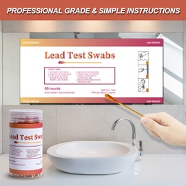 AAwipes Lead Test Swab Kit (60 Rapid Home Testing Swabs) 30-Second Results. Dip in Water. Home Use for All Surfaces - Painted, Dishes, Toys, Jewelry, Metal, Ceramics, Wood (LS60)