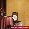 Cismmy Peel and Stick Wallpaper Gold Crocodile Wallpaper 15.7" X