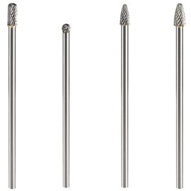 Bestgle 4 Pieces Carbide Bar Bits Tungsten Steel Grinding Head Engraving Grinding Milling Cutter Carbide Drill Bit Router Long Metal Burr Carbide Bar Long 150-160mm