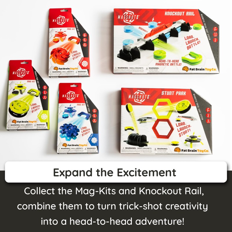 Fat Brain Toys Magshuto Stunt Park, Magnetic Trick Shot System,
