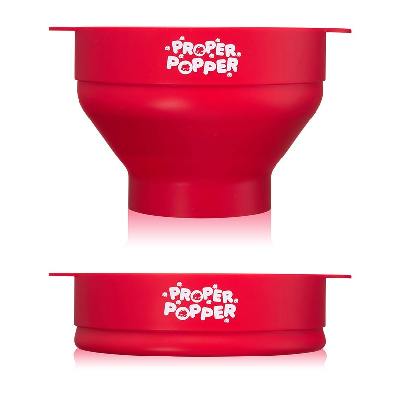 The Original Proper Popper Microwave Popcorn Popper, Silicone Popcorn Maker,