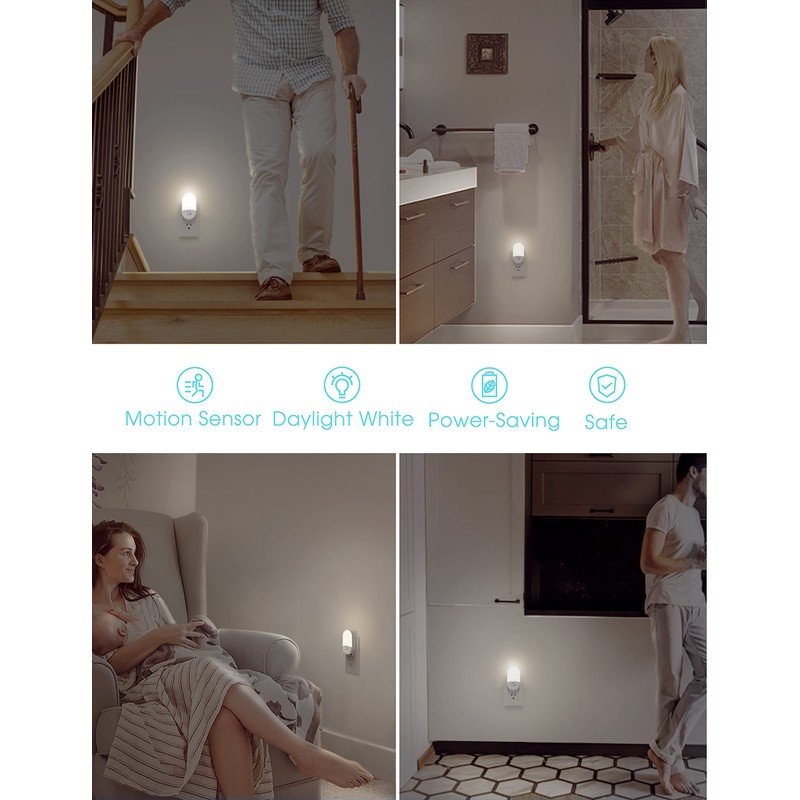 L LOHAS LED Motion Sensor Night Light Plug in, Motion