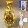LAUDAWSUN Sunflower 3D Puzzle Vase for Adults, 160 Pieces 3D