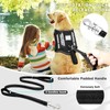 MOOGROU Service Dog Vest Harness and Leash Set+10 Patches,No Pull&Easy