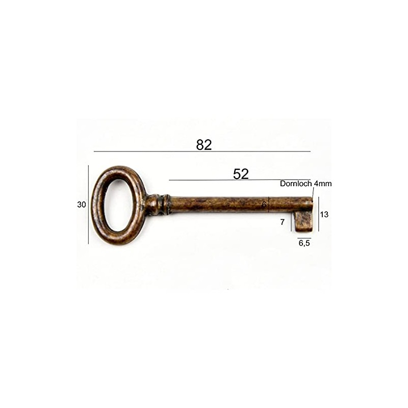 Furniture Key Antique Style Furniture Bronzed Replacement Key Blank Brass