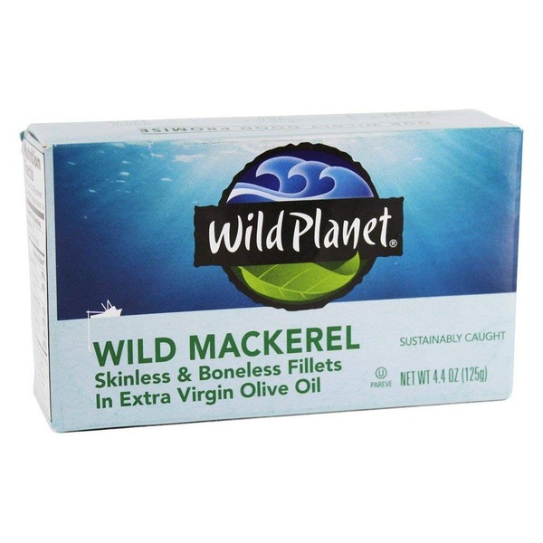 Wild Planet, Mackerel Wild Fillets Olive Oil, 4.4 Ounce