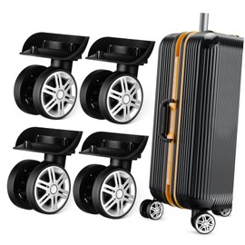 Totority 4 Pcs Luggage Wheels Replacement Heavy Duty Caster Wheels for Suitcase Trolley Compatibility Shock Absorbing Design Durable Material for Travel Use