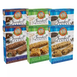 Sunbelt Bakery Variety Pack, 2 Boxes Each of Oats & Honey, Fudge Dipped