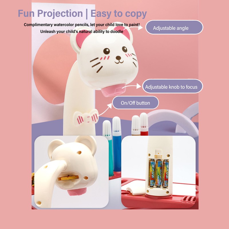 Kids Projection Drawing Sketcher Multifunctional Safe Intelligent Drawing Projector Machine