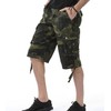 DONGD Mens Cargo Shorts Cotton Relaxed Fit Camouflage Camo Cargo