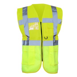 Yoko Hi-Vis Premium Executive/Manager Waistcoat / Jacket (2XL) (Hi-Vis Yellow)