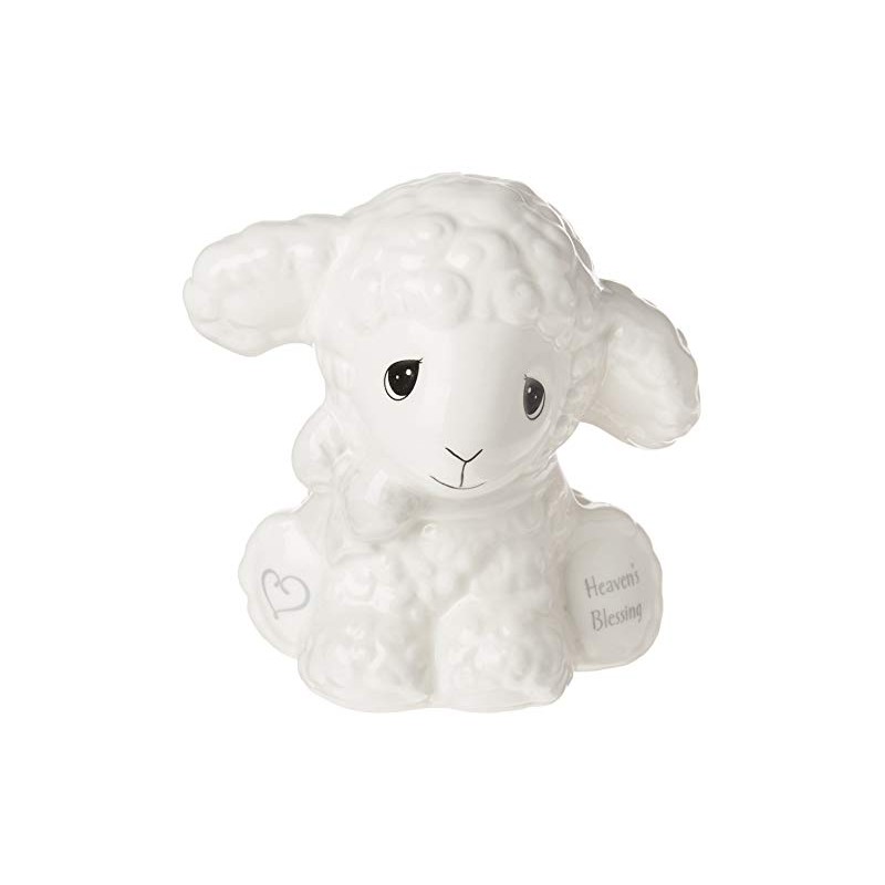 Precious Moments Luffie 192435 Heaven's Blessings Ceramic Lamb Bank, Multi