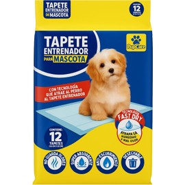 Tapetes Entrenadores para Perro, 12 Unidades (53x53cm), 5 Capas Ultra Absorbentes, Secado Rápido y Control de Olores, Pañales para Perro Macho y Hembra, Ideal para Corral, Jaula y Baño Entrenador